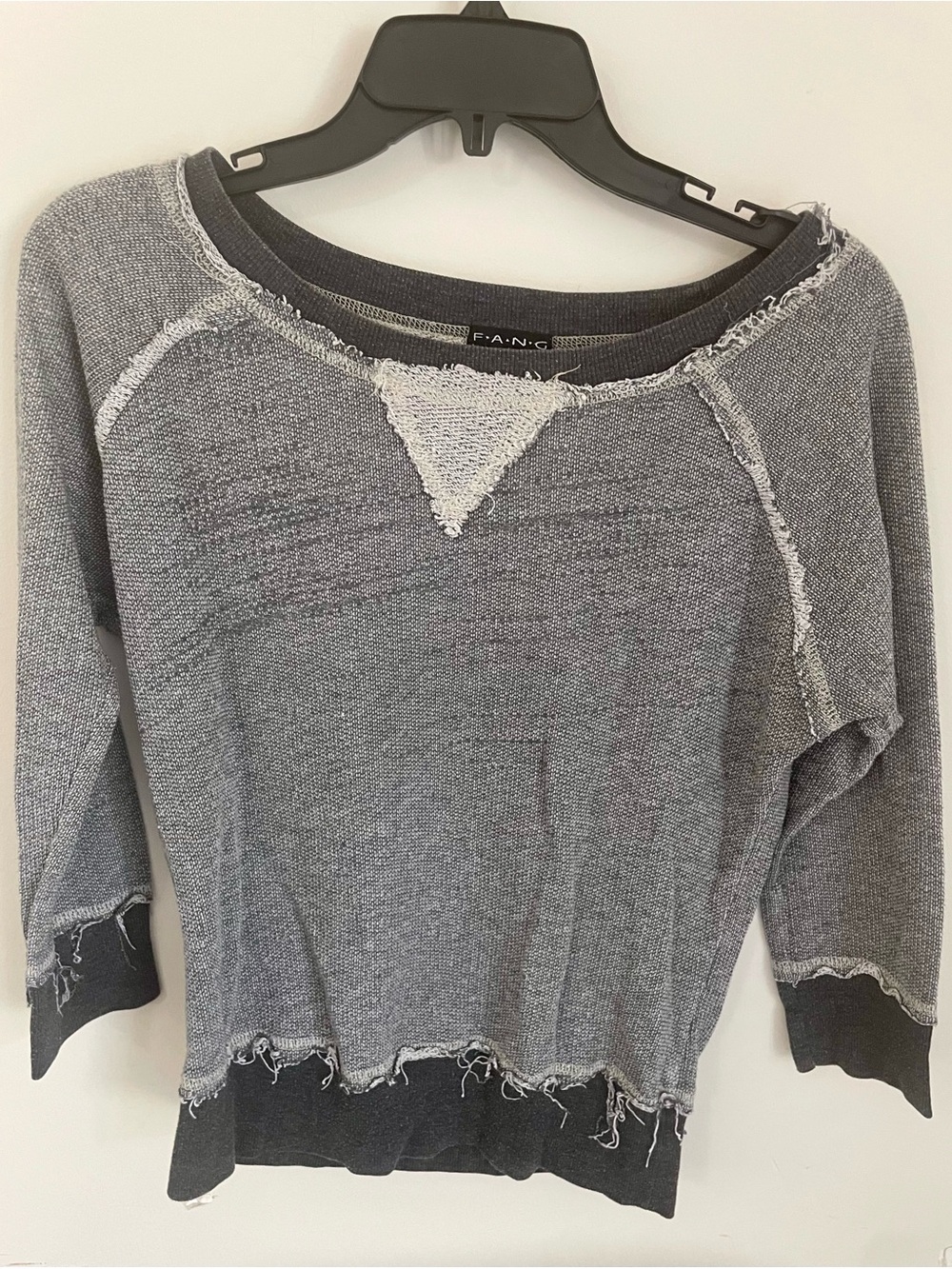 FANG Distressed Heather Gray Pullover